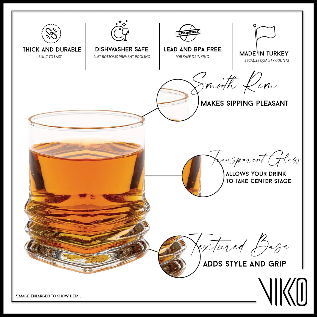 (Chile) and For Glasses Glasses, Bar Tequila Mini Glasses, Ounce 6 Small Glass of and Piece Shooter Alcohol Set Spirit 1.9 Shots, 6 Set Liquor Vikko Espresso Durable Shot
