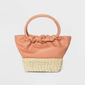 Day Natural, - Mini A Tote New Handbag Brown Straw