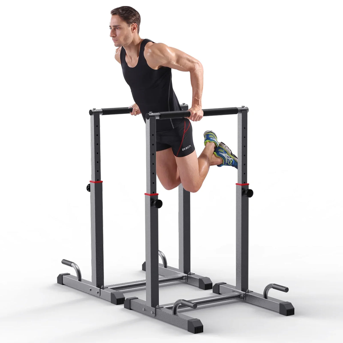9 Dip Station Dip Heave Parallettes Station Bars Full Set, 1200lbs Level Body Adjustable, Workout Bar for Fitness,Functional Duty