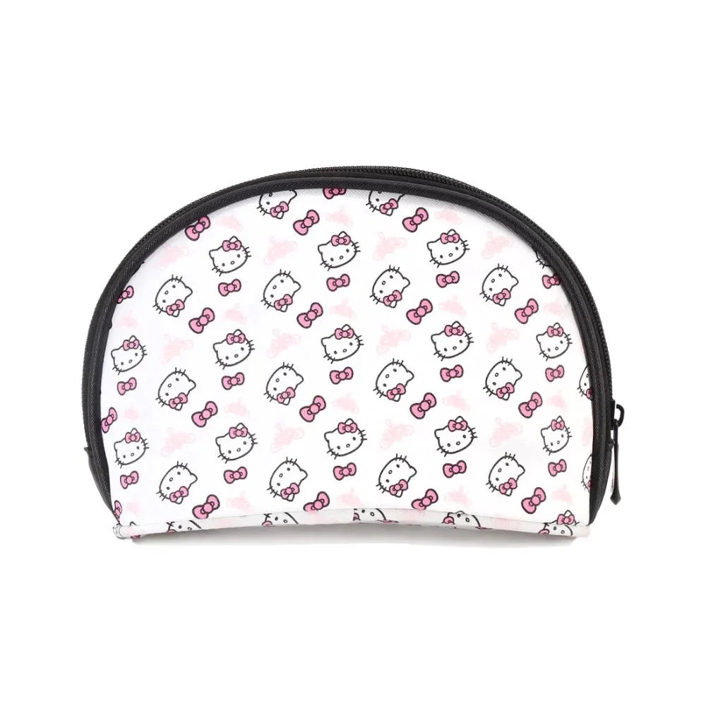 Pcs Bag (White) Waterproof Impressions Makeup Vanity Hello Clutch Kitty 2 Travel Nested Purses, Clutch