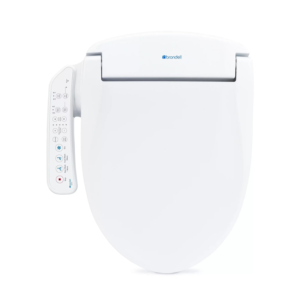 Brondell Bidet Swash SE400 Nozzle, Stainless with Sidearm, White Dryer Steel Round and Seat