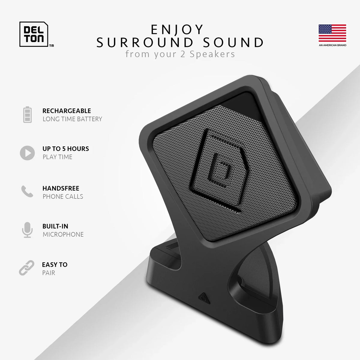 HD Pack), Bluetooth Wireless and Bass True Speaker, Dynamic Sound Portable Delton Mic with Speaker (Twin