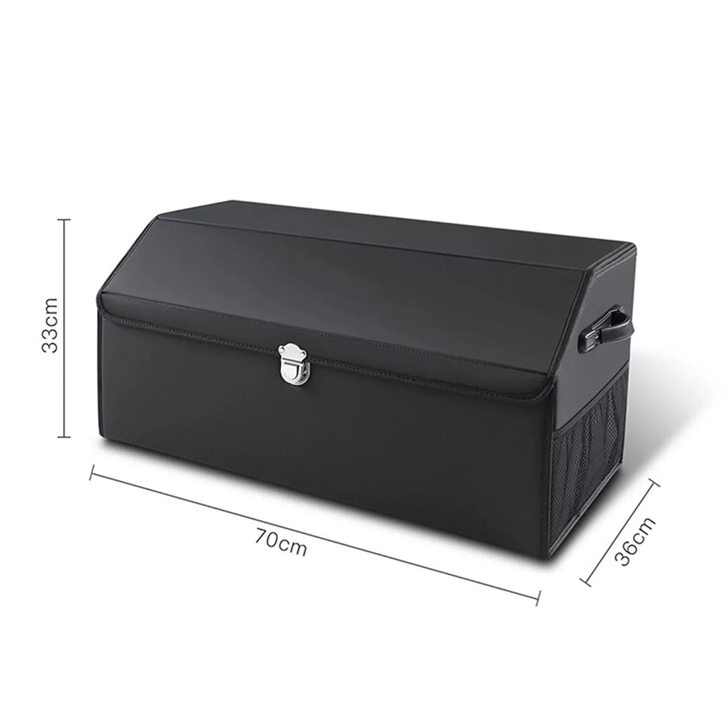 Bin Car Box for Storage Foldable Dustproof Cars Car Trunk Organizer Handles with L