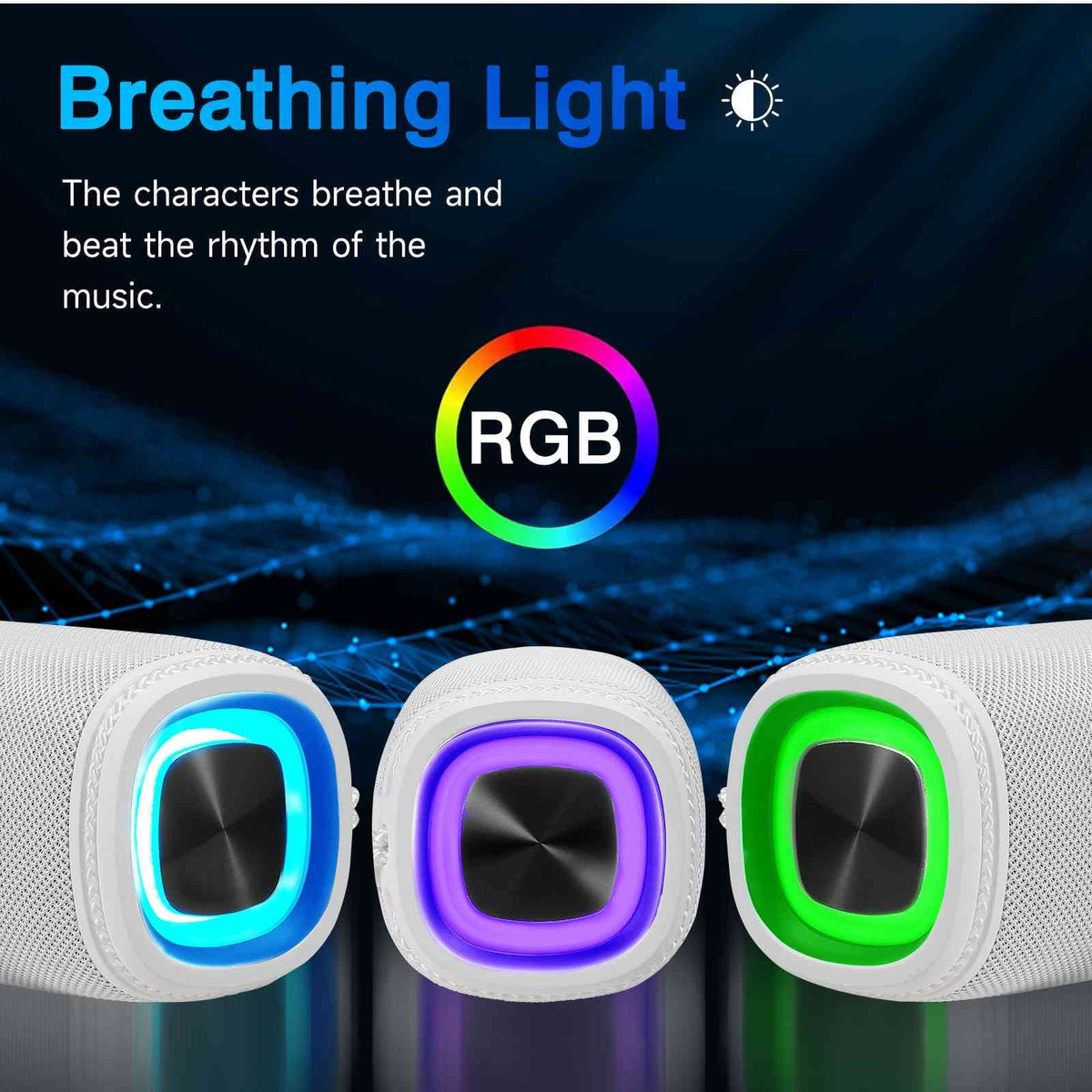 True Portable Speaker White Surround BLU Max Bluetooth Speakers Pairing, X808 UrbanX - Speaker, Punchy HD Wireless with 360° Sound IPX5 for Bass, C5 BT5.3, Waterproof