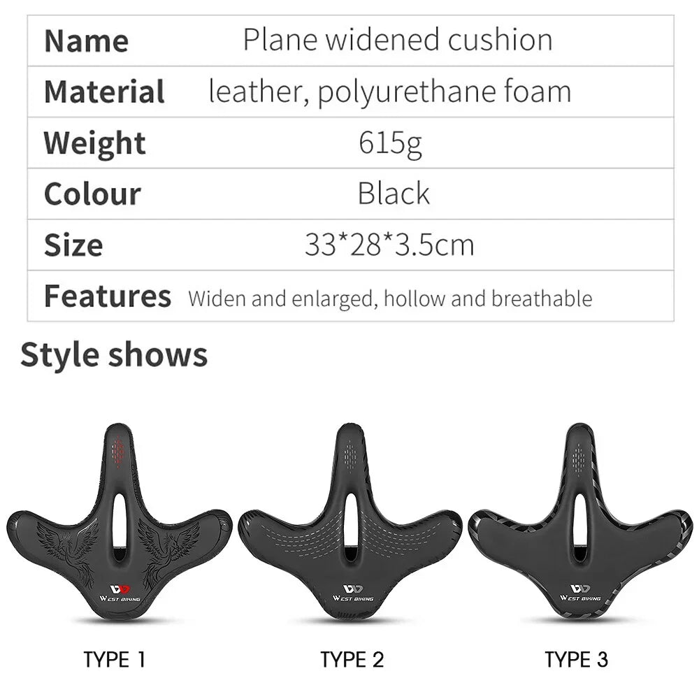Women Seat Bike Cushion Men Saddle Pad Waterproof Waterproof Saddle WEST MTB Saddle WEST Women BIKING Wide Saddle,Bike Road Men