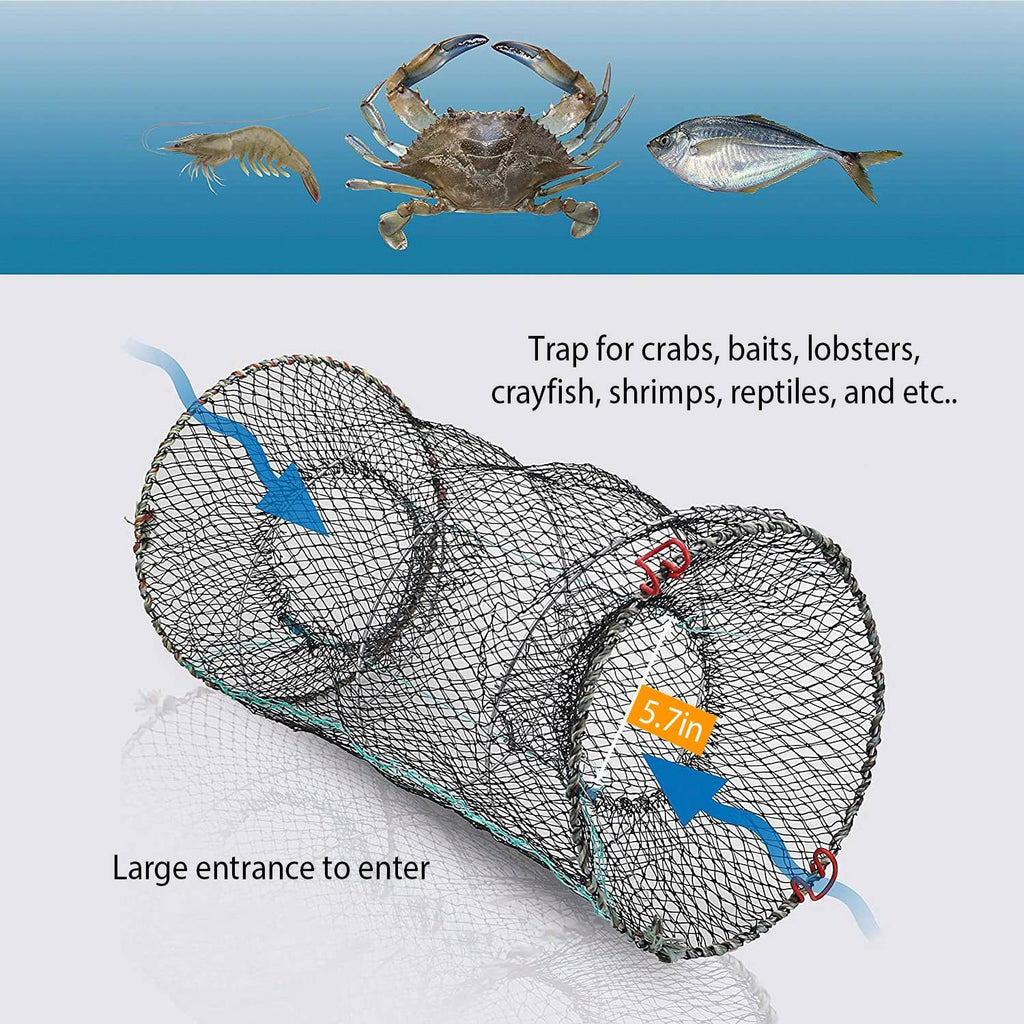Packs, Trap Prawn Fishing 2 Net iMounTEK Crayfish Pot Crab Lobster, 22x11.8x11.8in Cage Shrimp for Bait