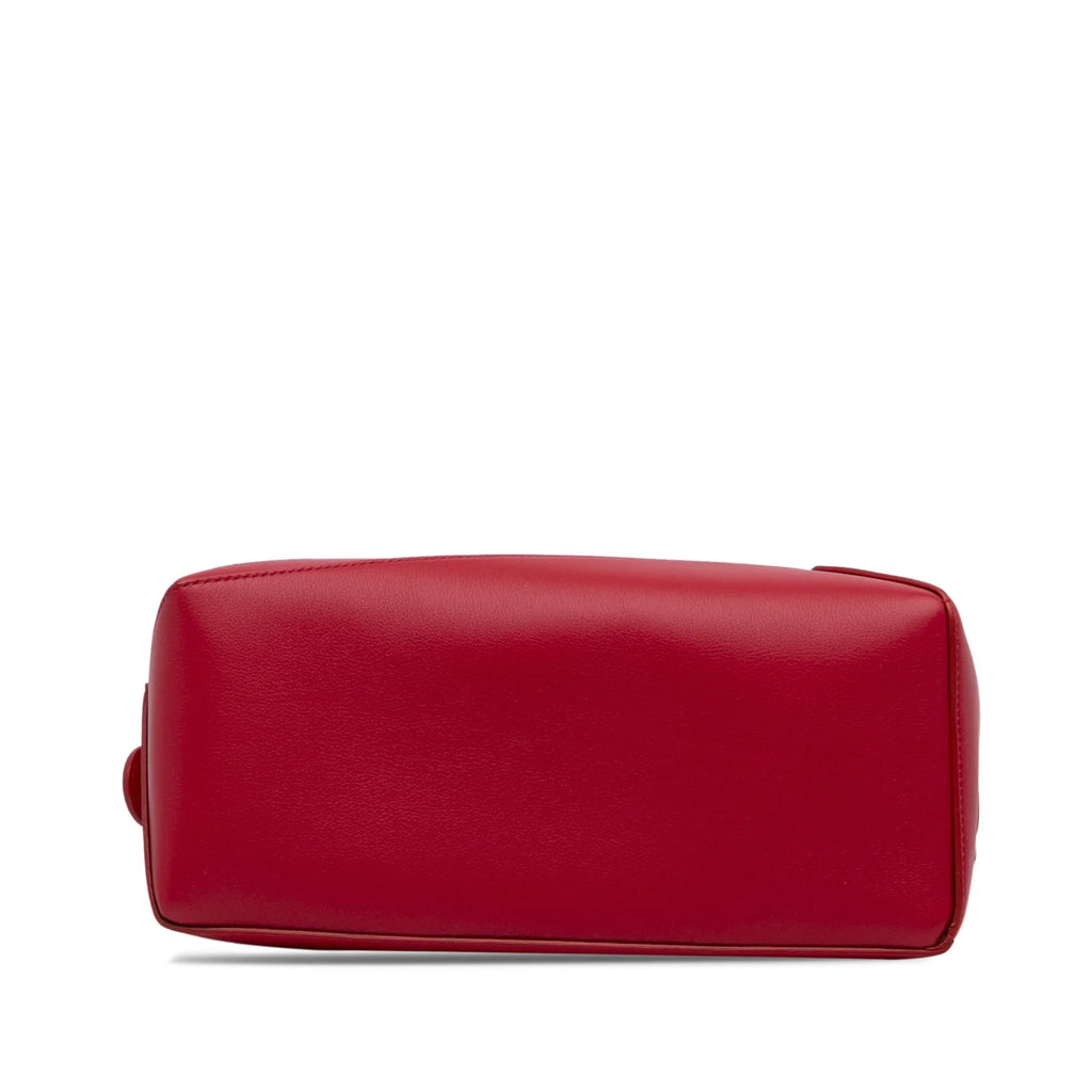 Red Puzzle (Good) Pre-Owned Authenticated Calf Mushroom Small Leather Satchel Edge Unisex LOEWE