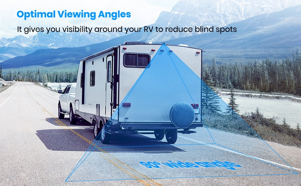 Solar4 Car/Truck Camara Wires Backup Vision for Back Camera Night Installation AUTO-VOX for Wireless RV Camera up , 1080P View Only,No IR Rear