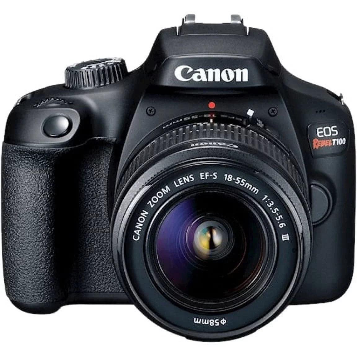 EOS Lens, Rebel with 18 Camera 0.71", 2.17", T100 Digital Black Canon SLR Megapixel