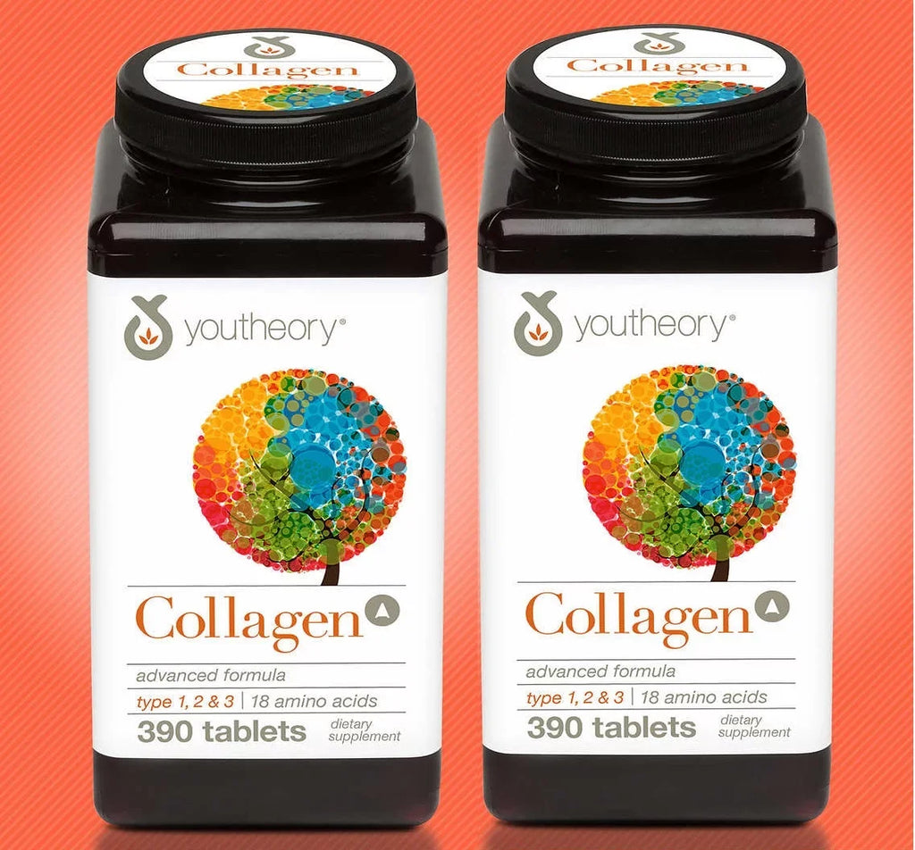 2) Formula, Advanced Tablets youtheory OF 390 Collagen (PACK