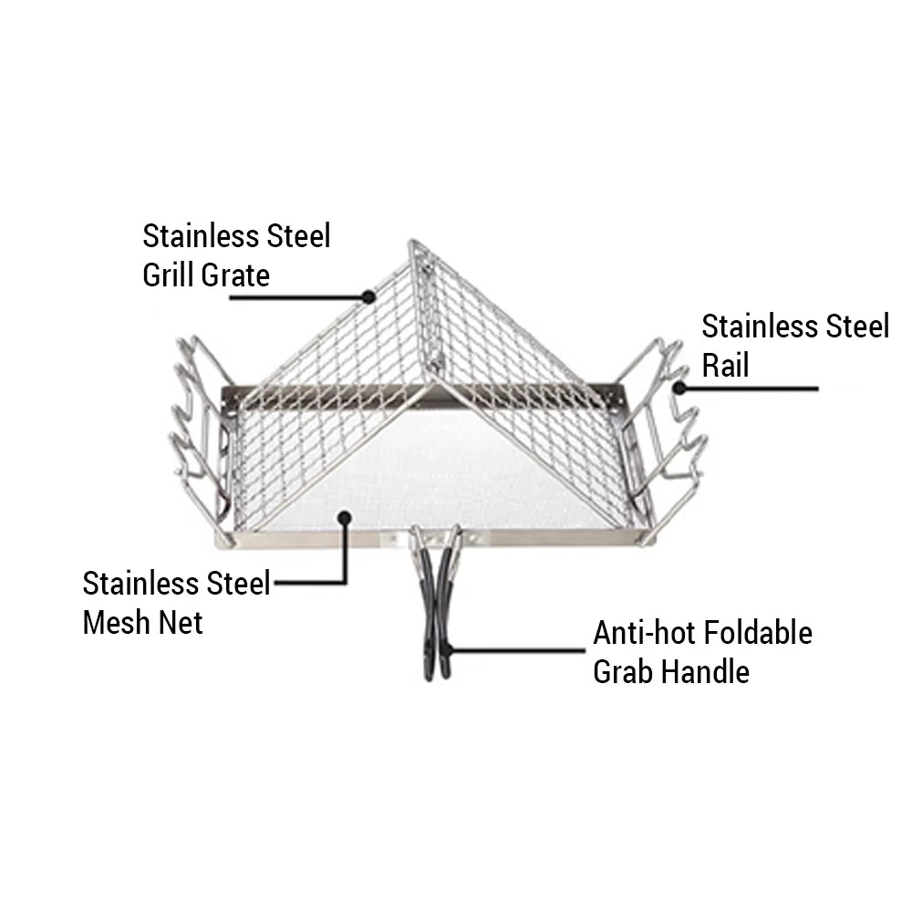 Backpacking, Rack Bread and Toaster Picnics Camp Steel Toaster Camping, - Ideal Folding Stainless Stove for