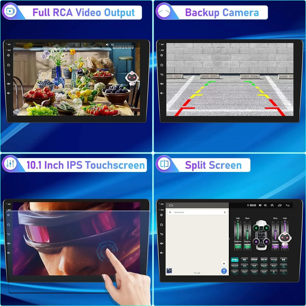 Inch Camera（4G+64G） Stereo Touch Honda Radio for THONZER 2008-2013 Android with Screen Auto Bluetooth 5.0 WiFi Navigation Backup 10.1 Android Car Stereo 8th GPS CarPlay Core Accord 8 Car 4G