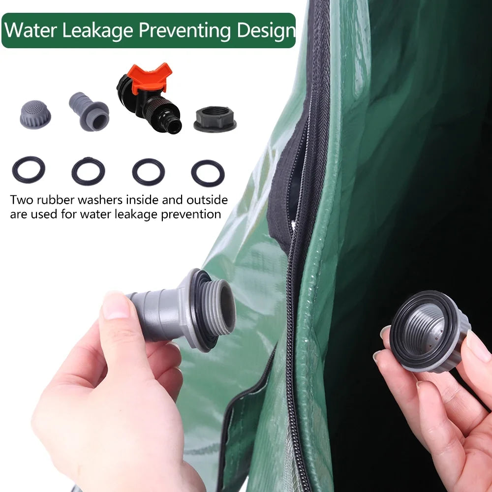 Gallon Downspout Rainwater Barrel, Storage 100 Tank, UBesGoo Rain System Water Collection Portable Collapsible