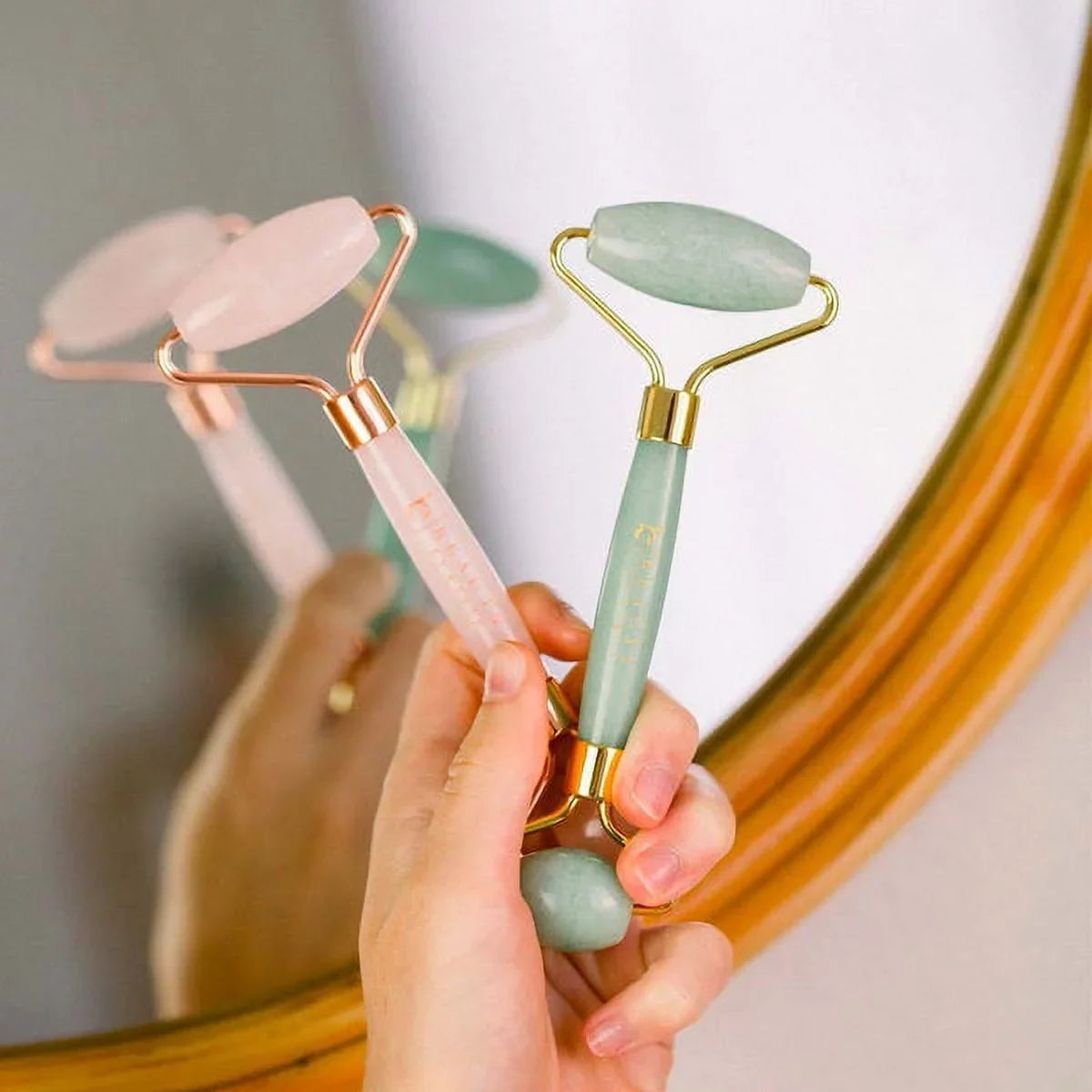 '- Gift Sha Set Earth Quartz Jade Beauty Ice 3-Tool Roller by Roller, Rose and Gua