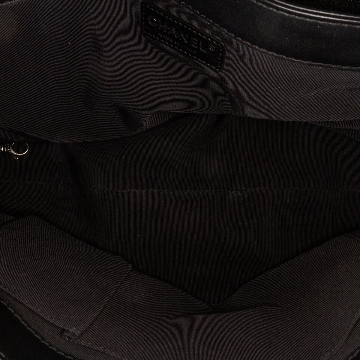 Shopping Reverso Tote (Good) Tote Chanel Patent Bag Authenticated Boy Leather Black Pre-Owned Unisex