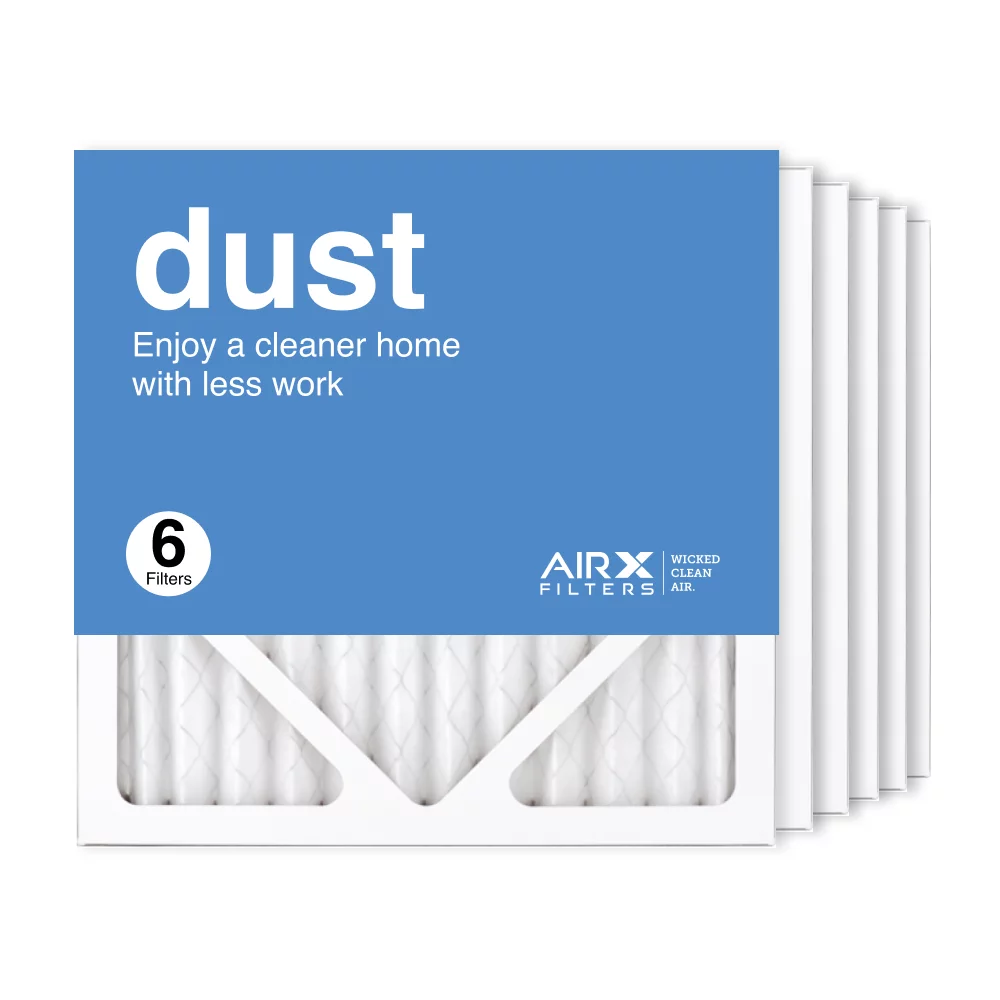 the Filter, Air HVAC Dust 6-Pack, in AIRx 8 Air Filter Furnace MERV 12x12x1 AC Made Filters Pleated USA