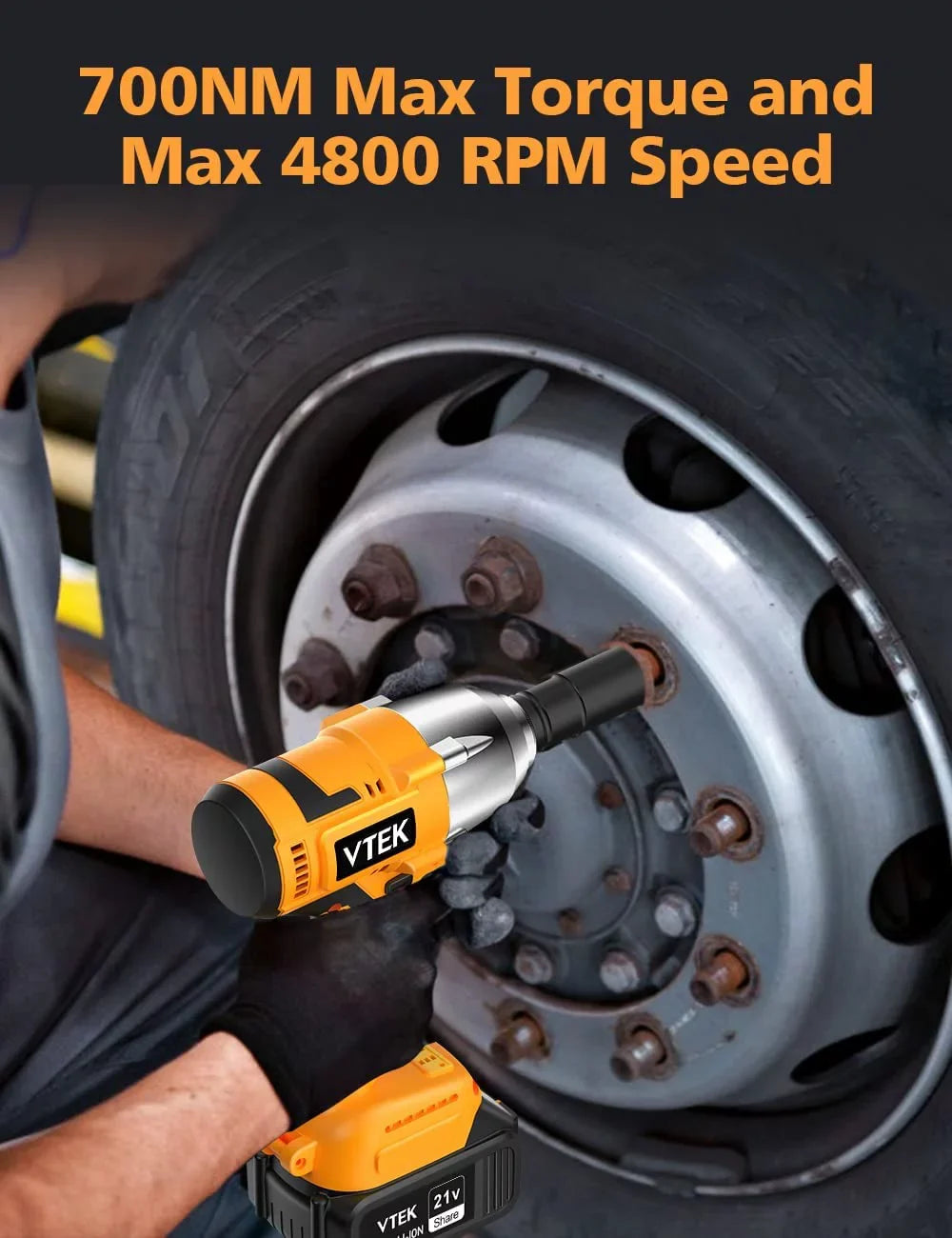 Wrench,Max Impact 1/2 MORI Gun 515 Cordless Inch Impact Torque Wrench 700N.m ft-lbs for Brushless Car Impact Tiers