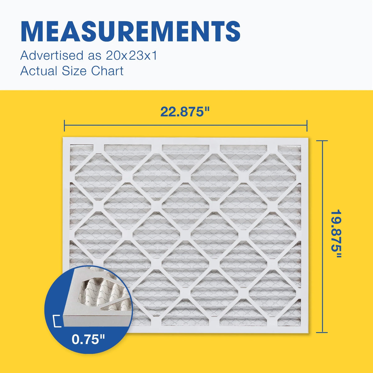 Filter, Filter, MERV Air Air Furnace Pack Pleated 20x23x1 Aerostar 13 6 AC