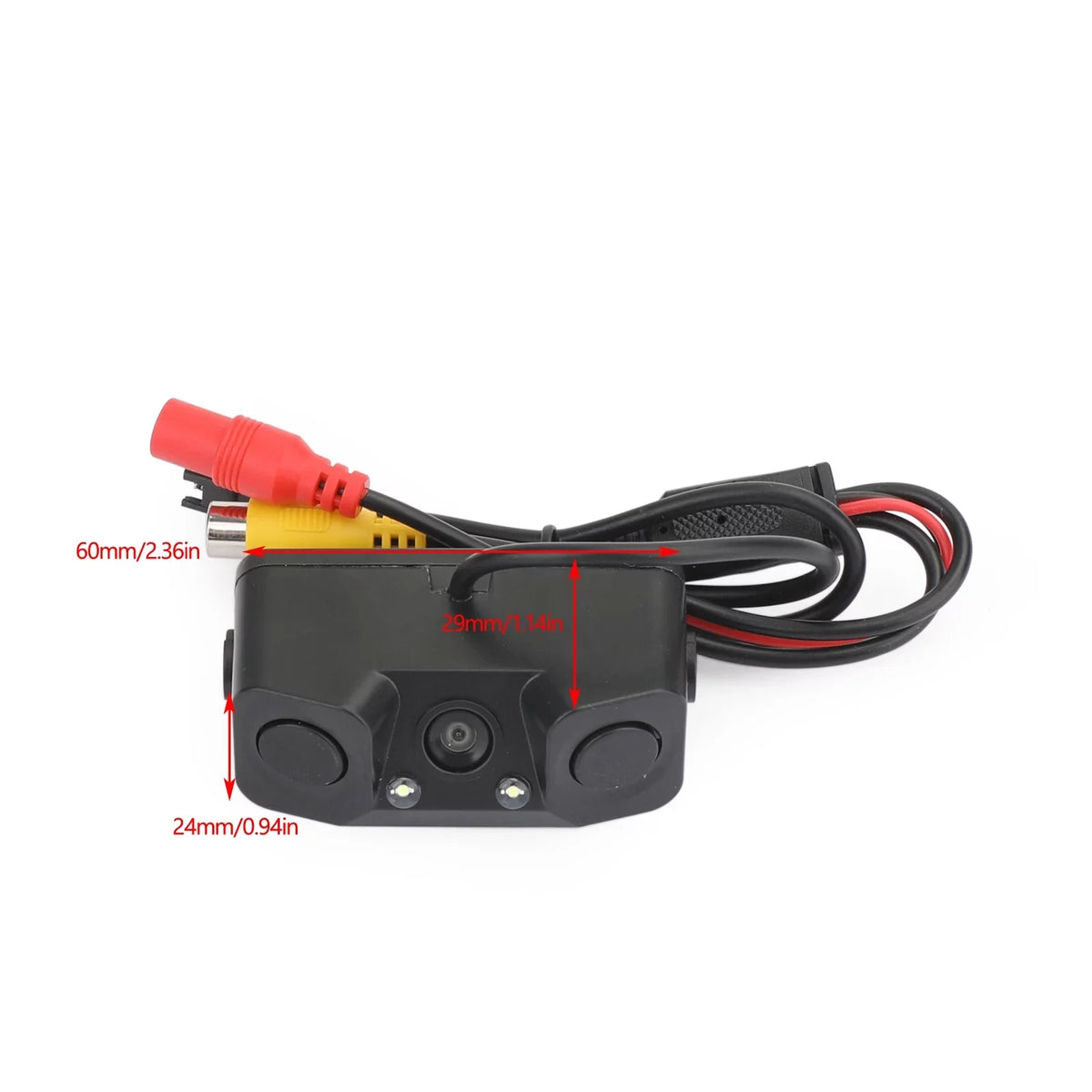 Radar Reverse Camera View Backup Sensor Car 170° Parking Rear 3in1 Camera