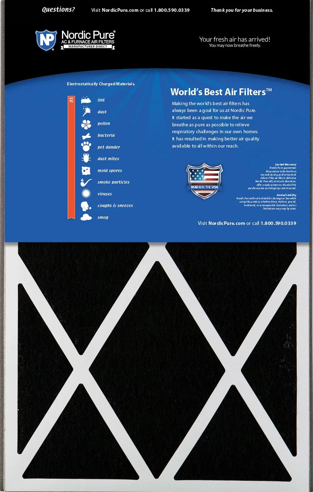 Air 16x25x3 15 Air Filter MERV Cub Pack 7 Replacement Plus Carbon Bear