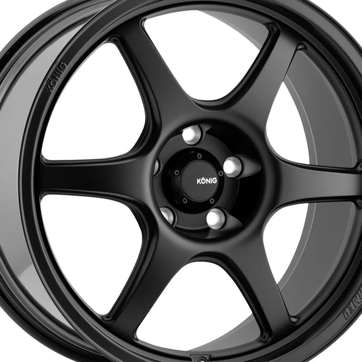 Matte Hexaform 5x114.3 Konig 17x8 (38mm) 106B Black Wheel
