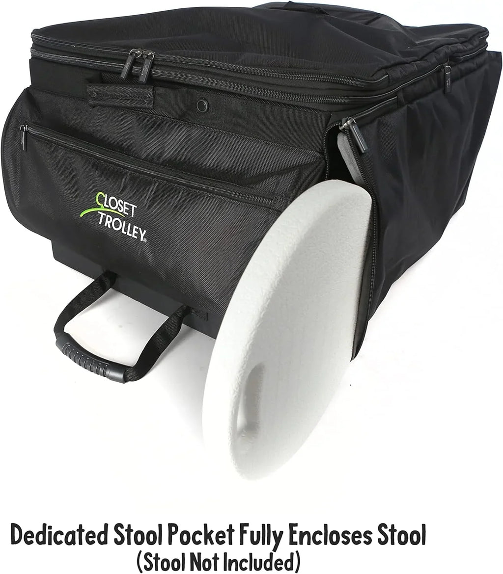 w/No-Lean Rolling Bag BLACK Collapsible Garment - Rack YFbiubiulife Dance