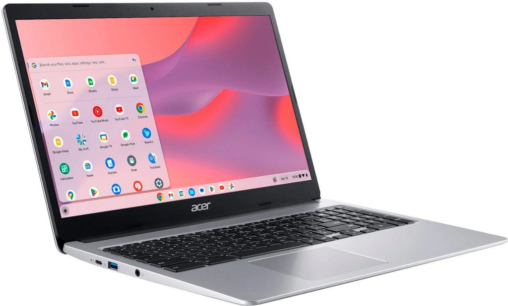 Chromebook 4GB Acer Chrome 5, OS, 15.6" + Accessories HD LPDDR4, Bluetooth, with Laptop, Tigology Display, Sleeve 315 Silver Intel Battery Life, 64GB Long eMMC, Celeron N4020, Wi-Fi