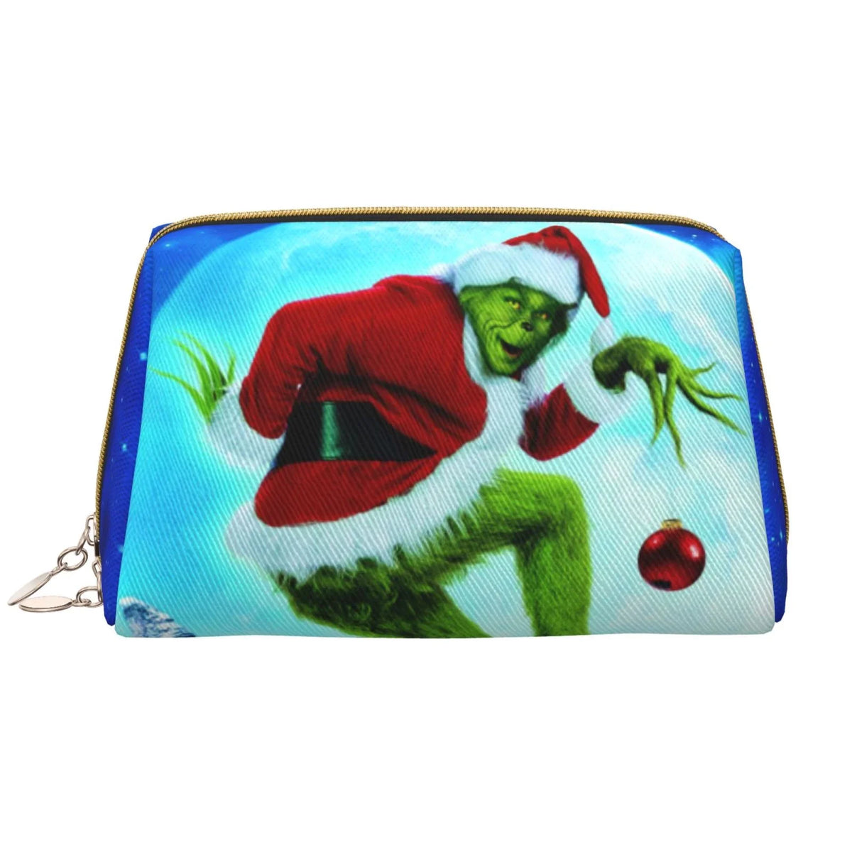 Makeup Storage Travel The Toiletry Portable Bag Gift Christmas Purse Cosmetic Stole Organizer Grinch Leather Bag Pouch How