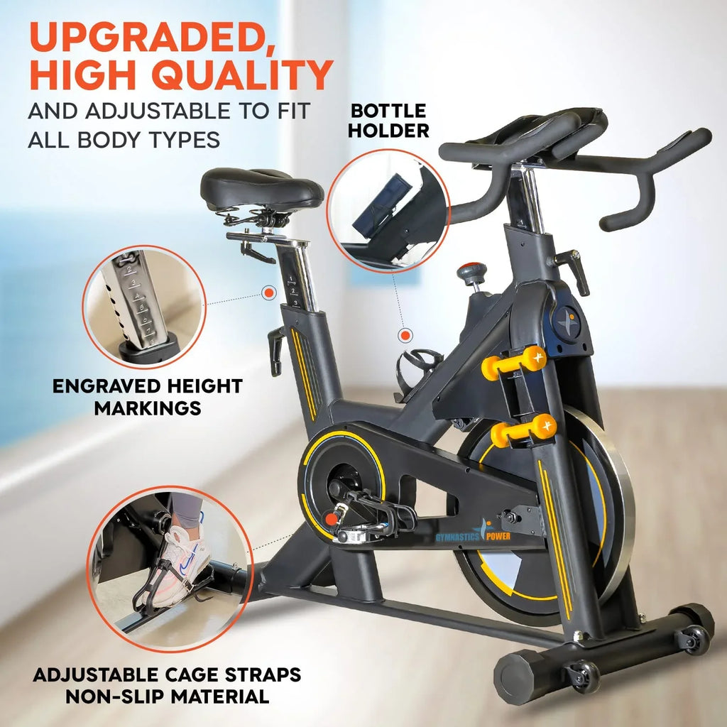 commercial capacity bike Build and 350 stationary lbs Gymnastics bike, exercise with resistance dumbbells, Power magnetic indoor
