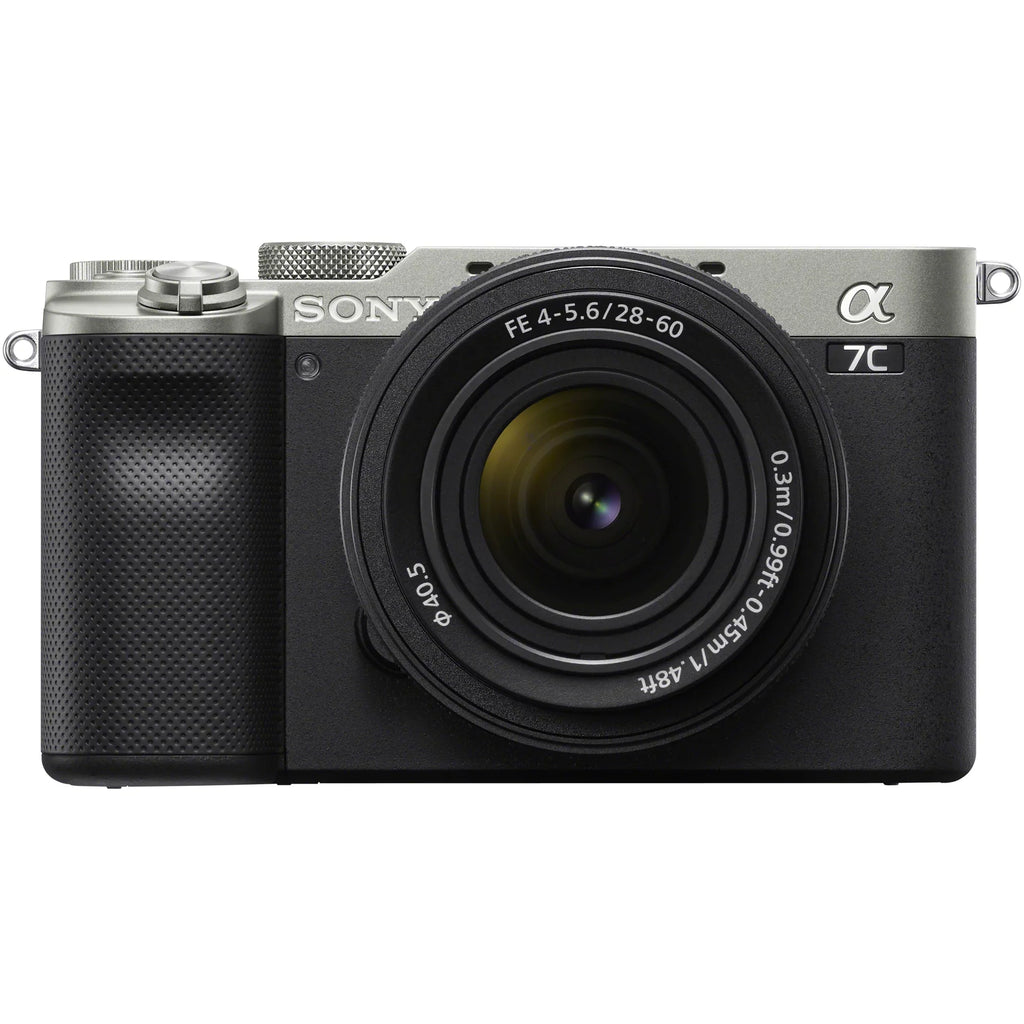 Alpha with + Body Macro Filters 28-60mm Bundle + + with + Frame a7C Silver Sony Extra ILCE7CL/S Gear Lens Flash 7C F4-5.6 Kit Battery Mirrorless Case & Accessories Telephoto + Deco Full Camera Lenses