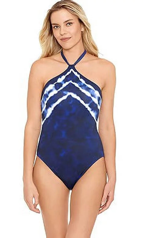 Tummy-Control 12 BLUE US Halter Ralph One-Piece Swimsuit, Lauren