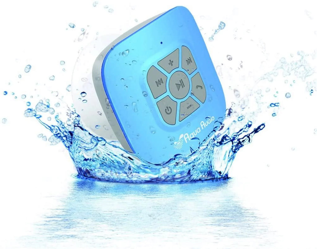 bluetooth cup cubo wireless suction (blue) strong with waterproof mic built-in & speaker aquaaudio