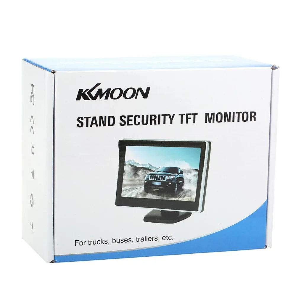 Parking - System with Safe Assistance TFT LCD View Camera Backup Inch Car for Monitor 5 Rear Display and Parking Reverse