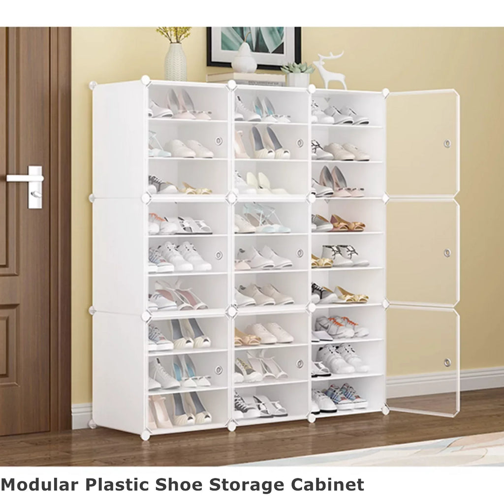 Entryway Stand 96 for Pairs Shelf 12 Storage Cabinet White Plastic Modular Shoe Shoe 48 Cubes Rack Closet Tiers Bedroom Boxes, Tower Shoe Organizer Hallway Storage