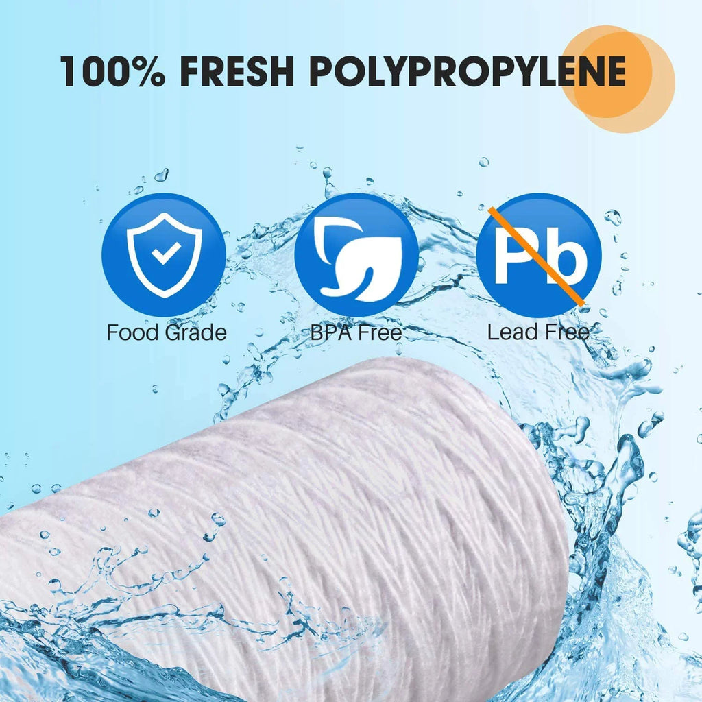 355215-45, 4.5" Filter Sediment for WP5BB97P, Whole WP10BB97P, Cartridge WPX5BB97P, 5 3Pack for Micron Wound x Water, 355214-45, PC10, House Replacement Well 10" 84637, String
