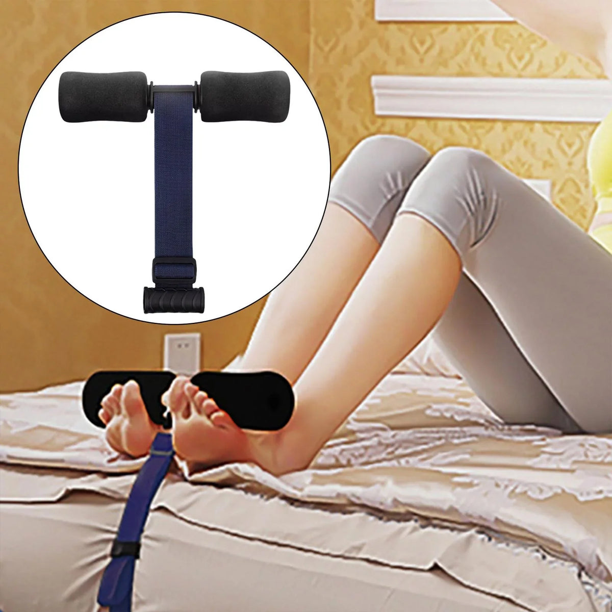 Nordic Padded Workout Strap Abdominal Abdominal Sit Bar Exercise Portable Hamstring