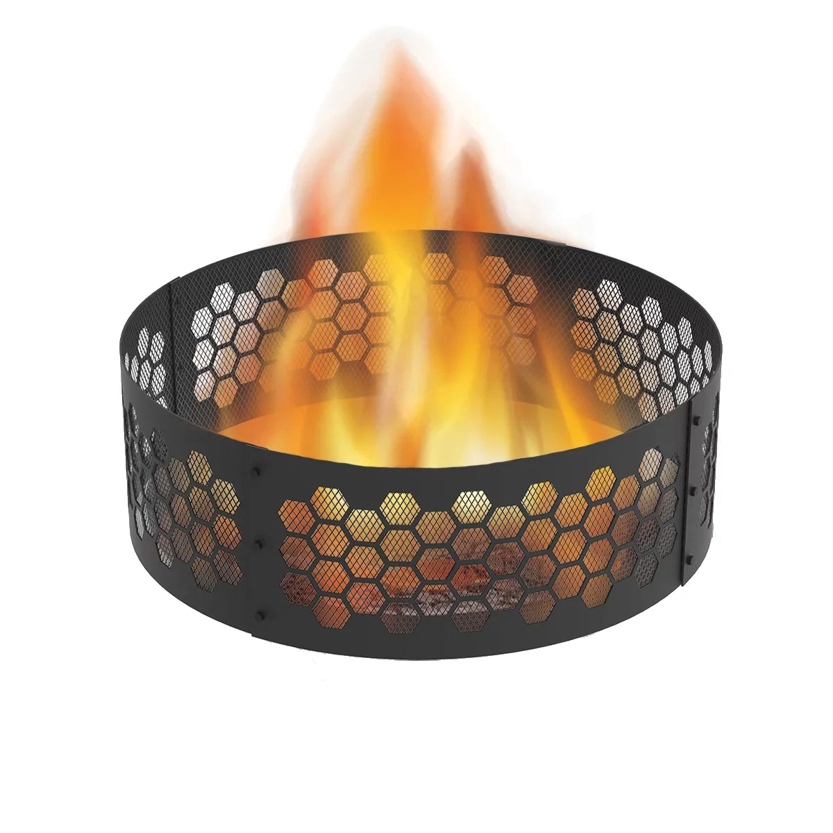 Round 36" Blue Outdoor Honeycomb Ring Liner Sky Design Living Fire Bonfire