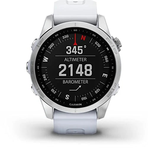 (Refurbished) Adventure Garmin Smartwatch, Silver Sized 7S, Smaller with Fenix Whitestone