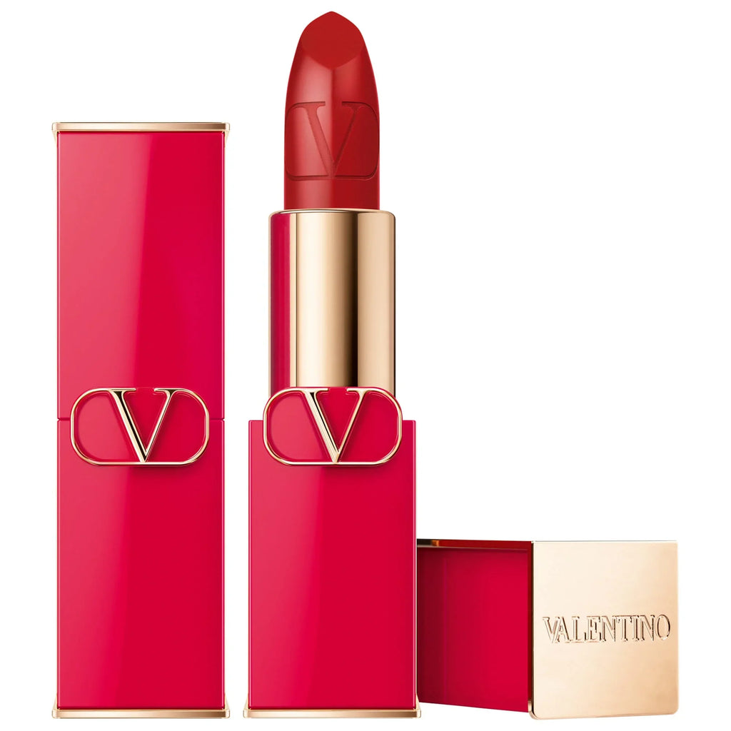 '- Valentino 217A Pigment High Valentino - Blood Lipstick Ethereal Red Deep Refillable Rosso Red