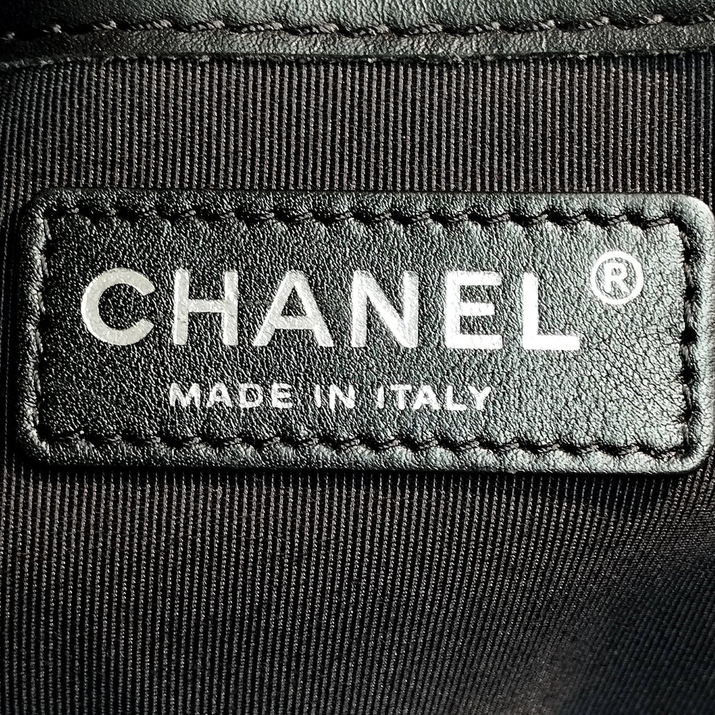 Shopping Reverso Tote (Good) Tote Chanel Patent Bag Authenticated Boy Leather Black Pre-Owned Unisex