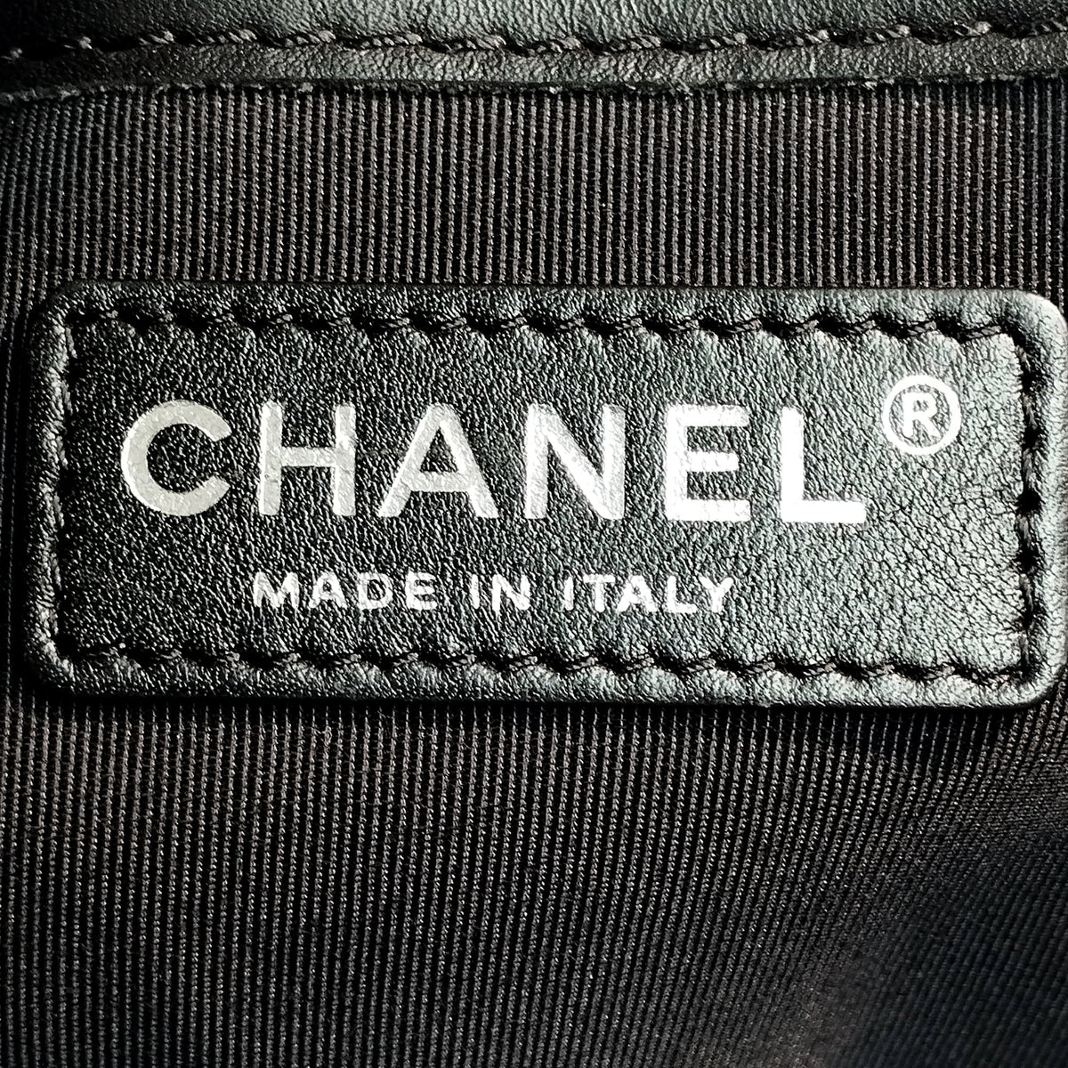 Shopping Reverso Tote (Good) Tote Chanel Patent Bag Authenticated Boy Leather Black Pre-Owned Unisex