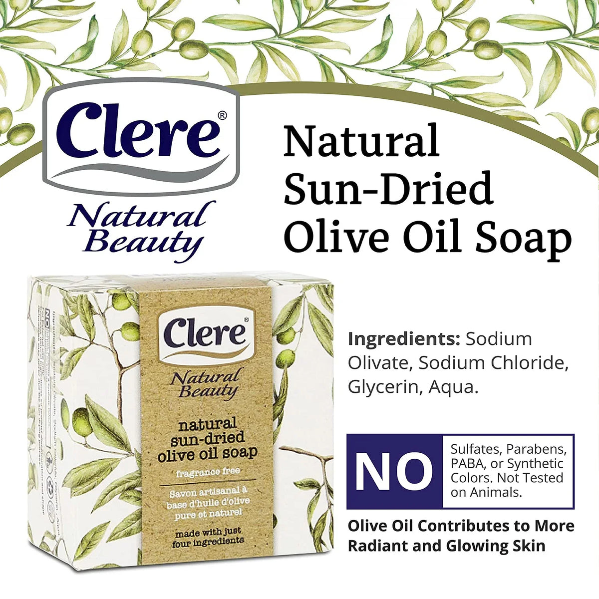 Pack 3 100% Bar - – Soap Oil 200 Natural Olive Natural With Gentle Of Grams & Fragrance-Free, Handmade Ingredients
