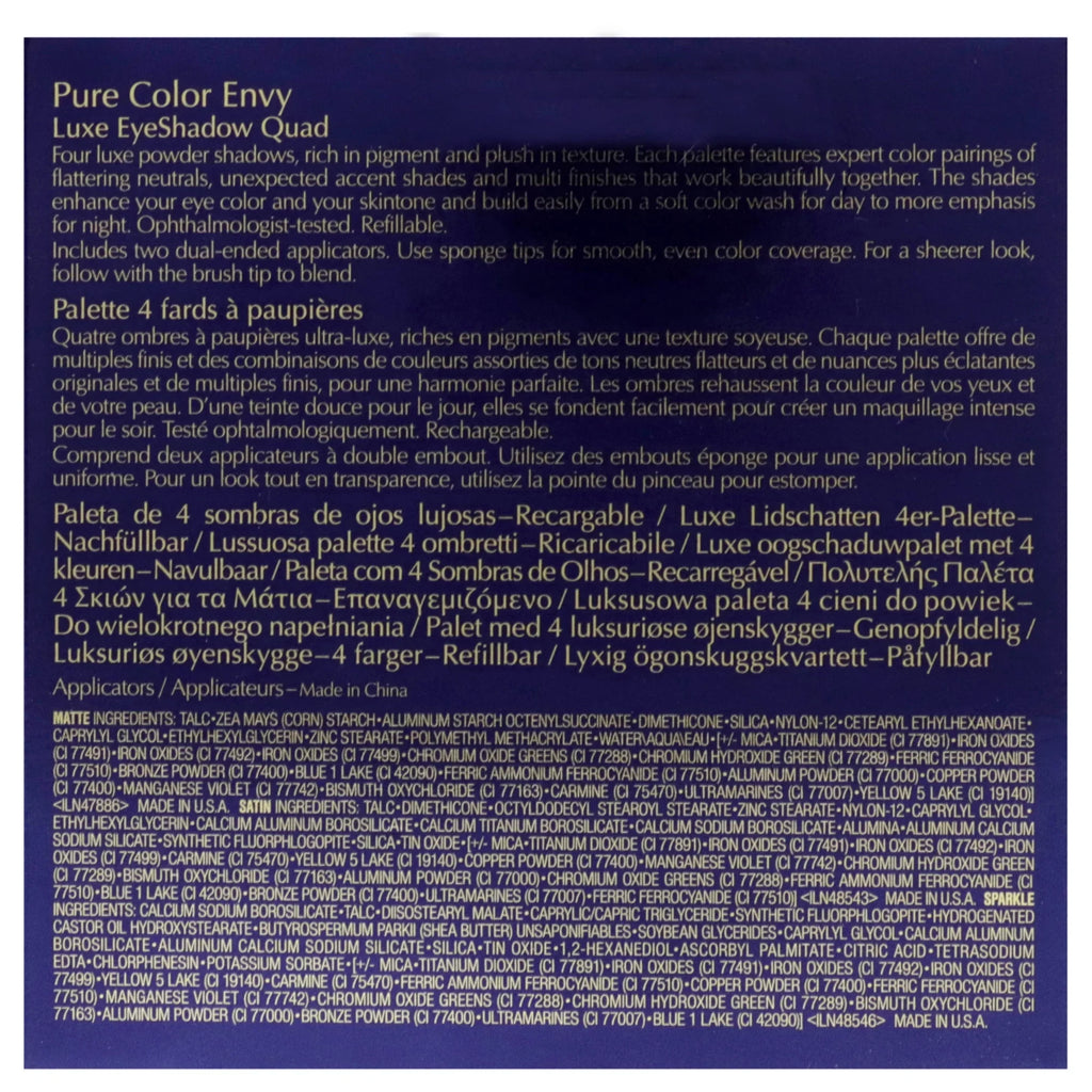 , Luxe Envy Color Quad 0.21 Earth Eyeshadow oz - Pure 08 Lauder Shadow Wild Eye Estee