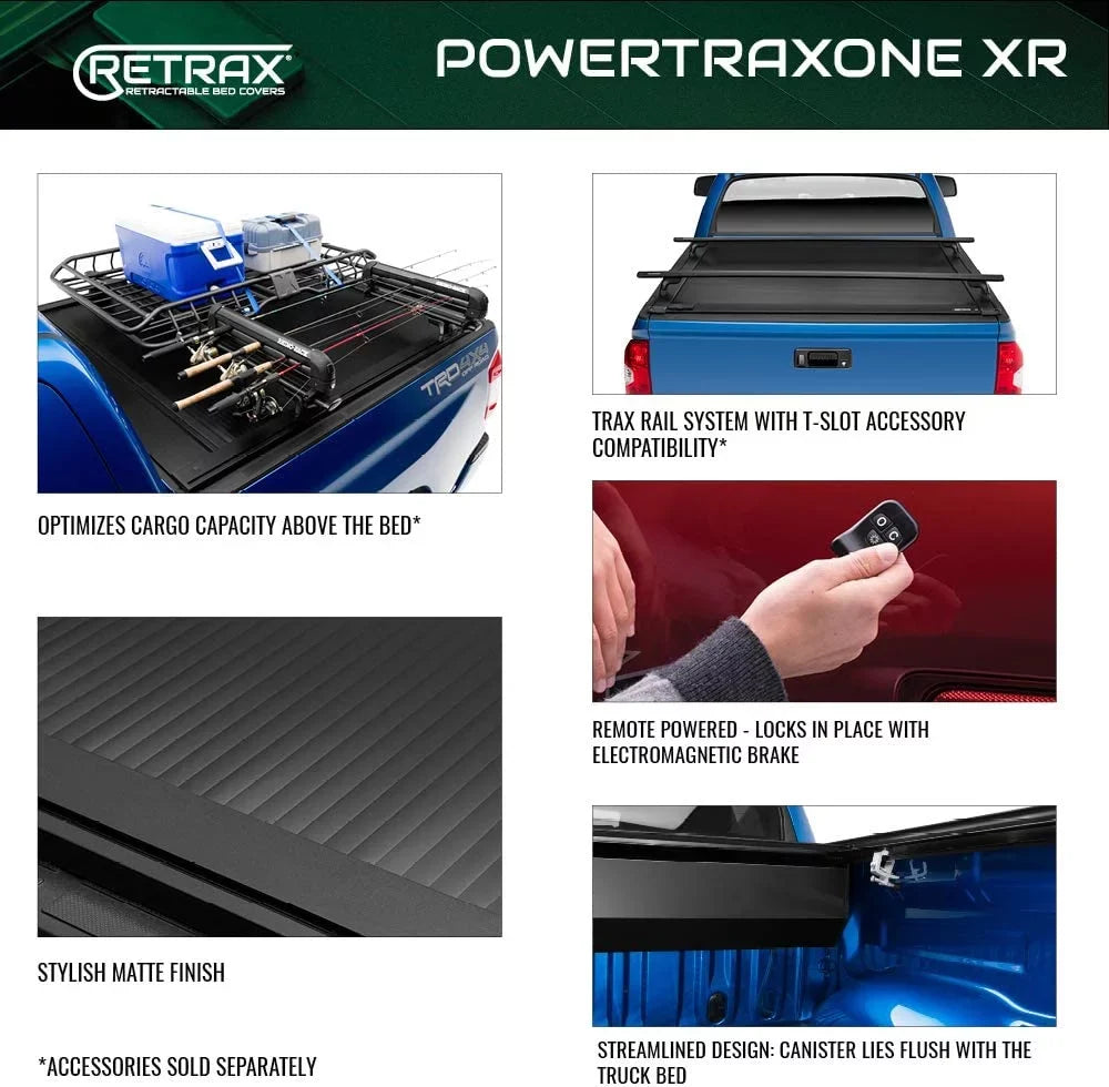 Toyota Realtruck Tonneau Tundra XR System Compatible Retractable Bed | Retrax Deck w/o 2022-2023 5' | (66.7") Cover 7" T-70860 By Truck Select PowertraxONE Bed With Rail