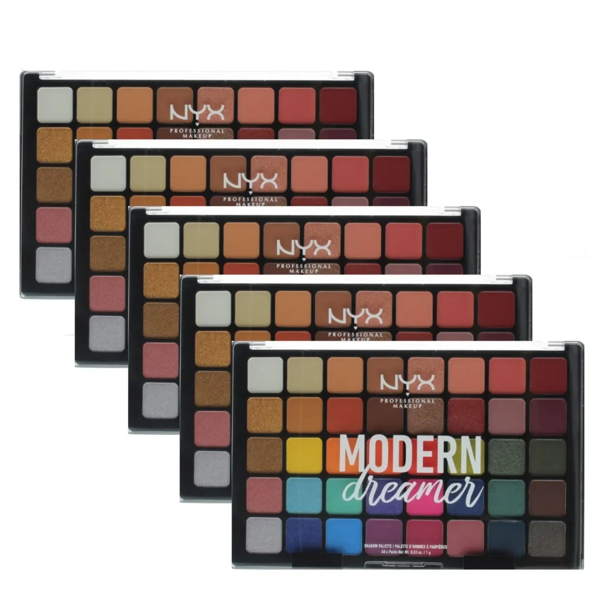 (5 Dreamer Pack) Professional 1.2oz/40g 0.03oz) Shadow Modern Shades Makeup (40 x Palette NYX