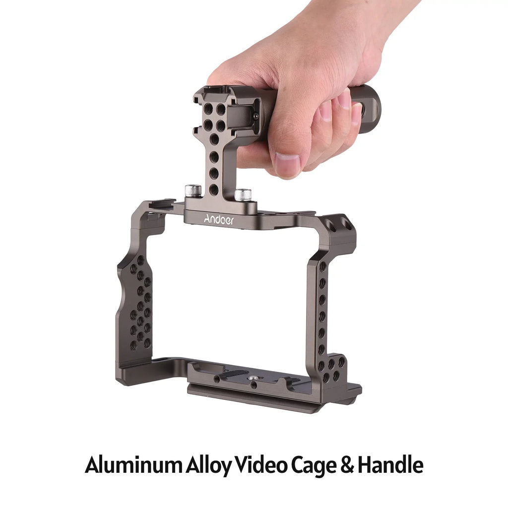 A7III Camera A7R Alloy II/ Replacement Andoer with for Cage A7 Sony Grip Handle Kit Aluminum III/ Video Rig
