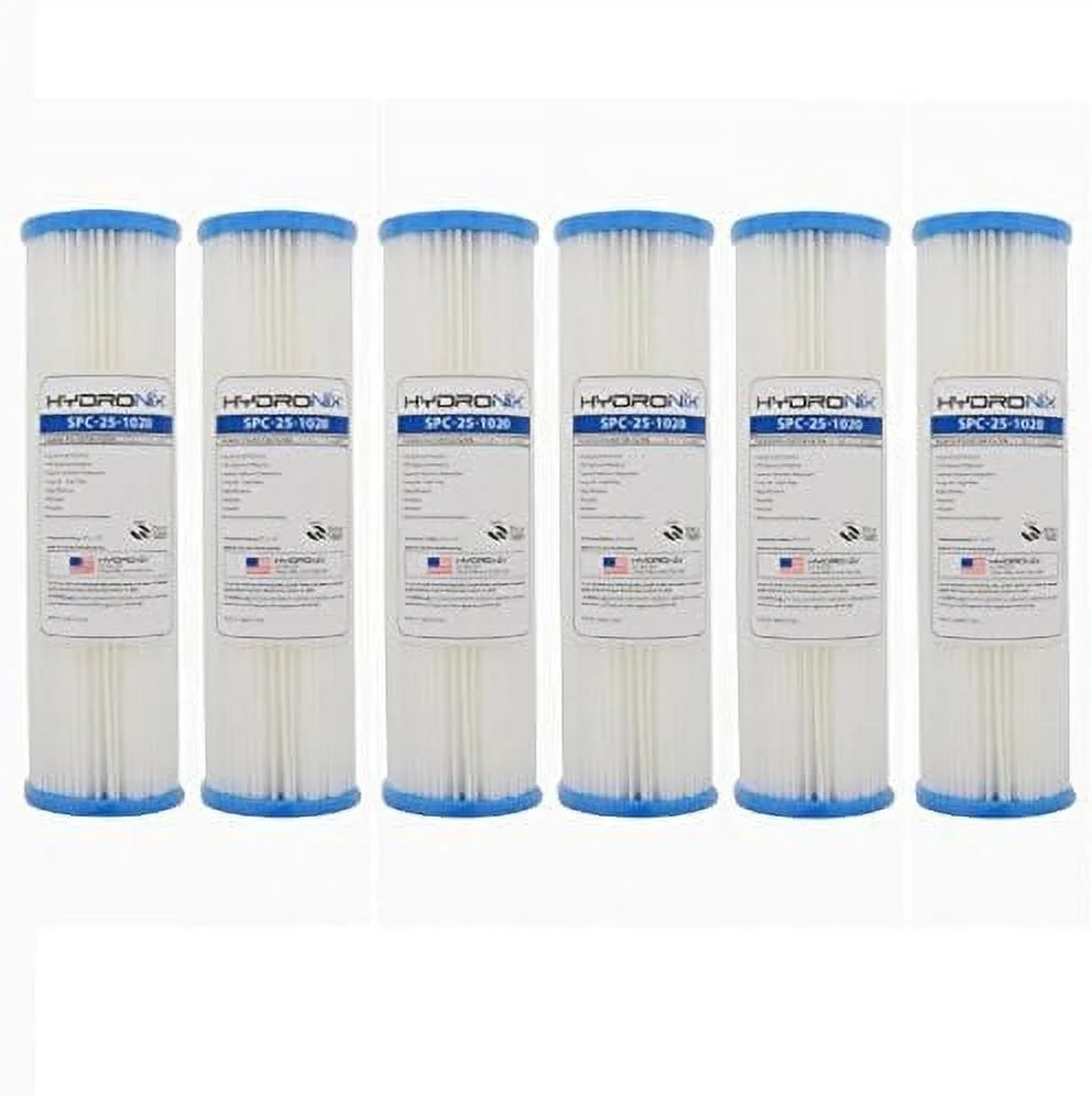 10 Standard Pleated 20 Sediment Pack Inch Micron Filter 6