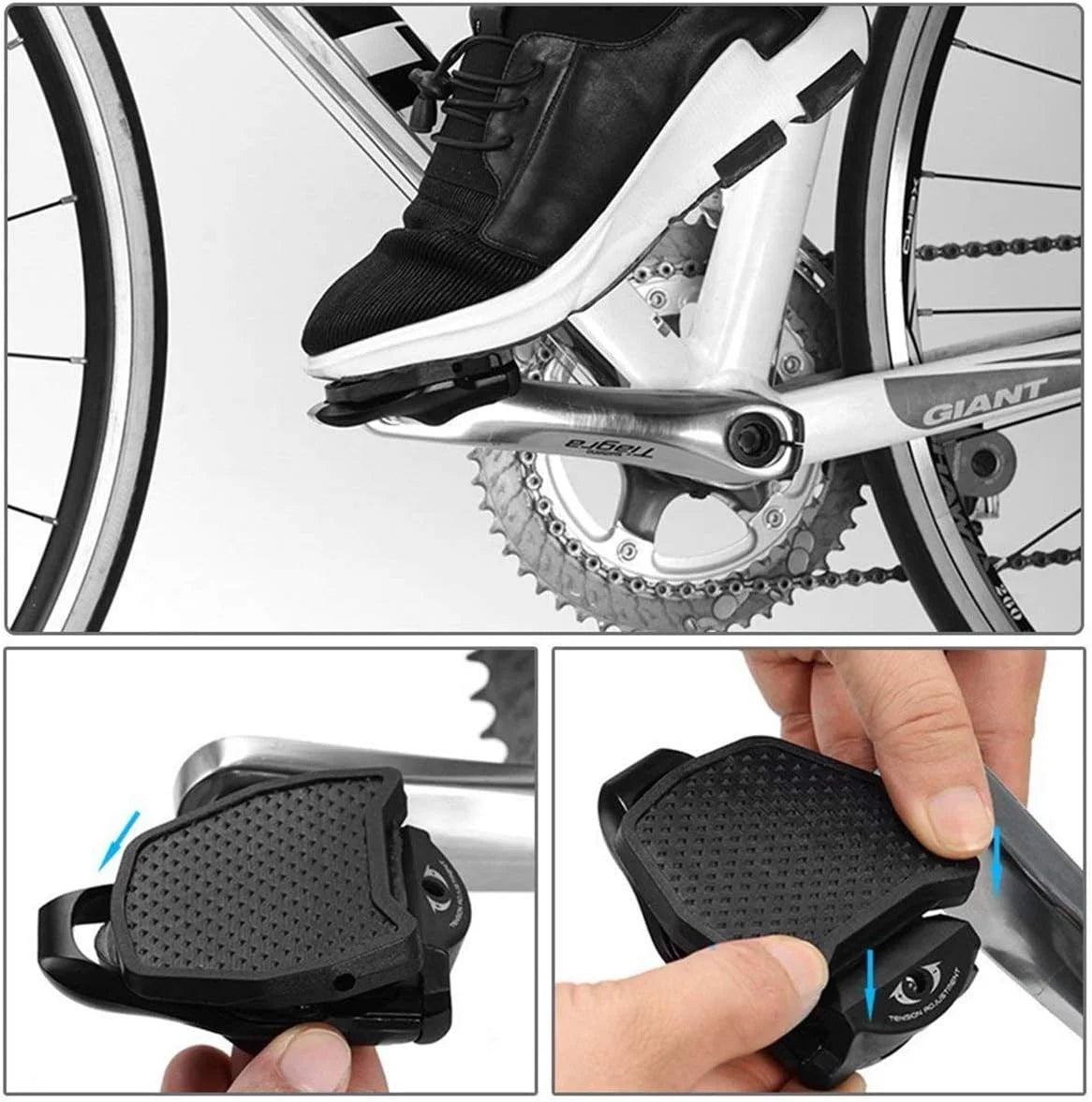 Pedal Speedplay Wellgo POWER Pedals, Cleat Bike EASTERN Adapters Platform Shimano Black Road SPD Adapters, for Dual Clipless