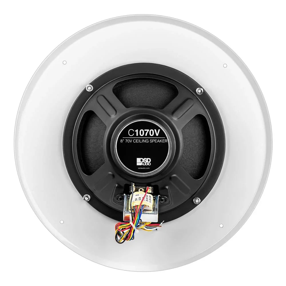 Tap 8" OSD 70V Audio Commercial Speaker C1070 In-Ceiling (White, Single)