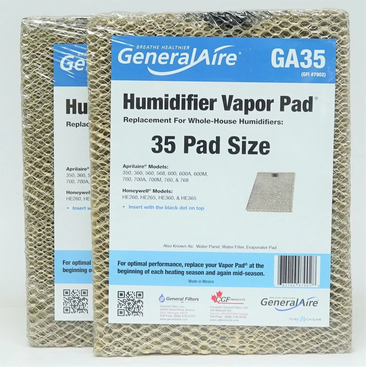 for Filter 2PAK Panel Humidifier #35 Pad 35-2 Aprilaire A35 Water